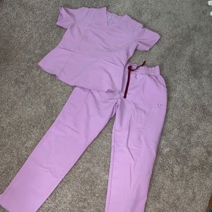 pink figs scrub set M